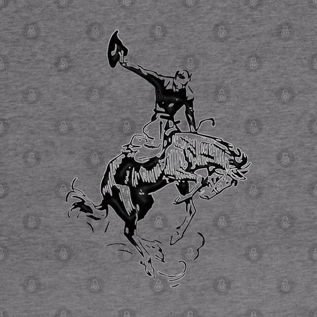 Western Era - Cowboy on Horseback 11 by The Black Panther